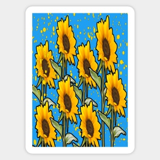 Sunflower Print Sticker